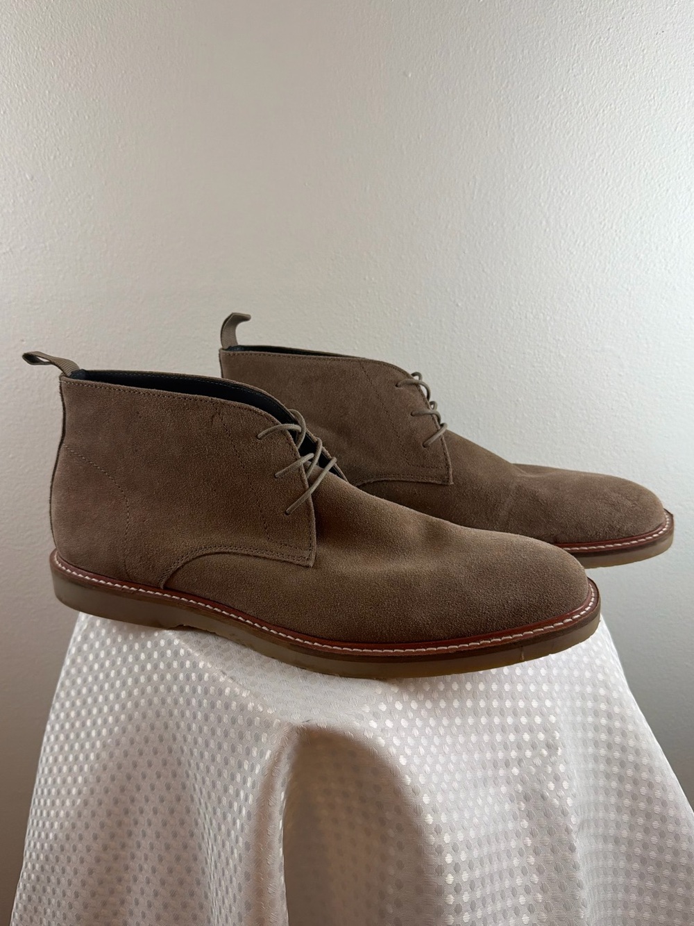 Nordstrom Men’s Chukka Suede Grey Tan Boot Size 12